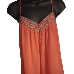 Society Girl Women's Size Small Orange Blouse